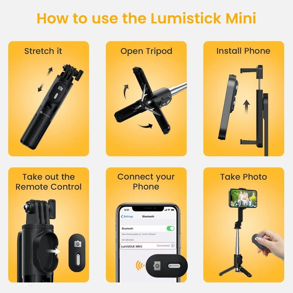 3 IN1 Pocket Size Selfie Stick