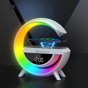 RGB G-Lamp Bluetooth Speaker | Clock | Fast Wireless Charging