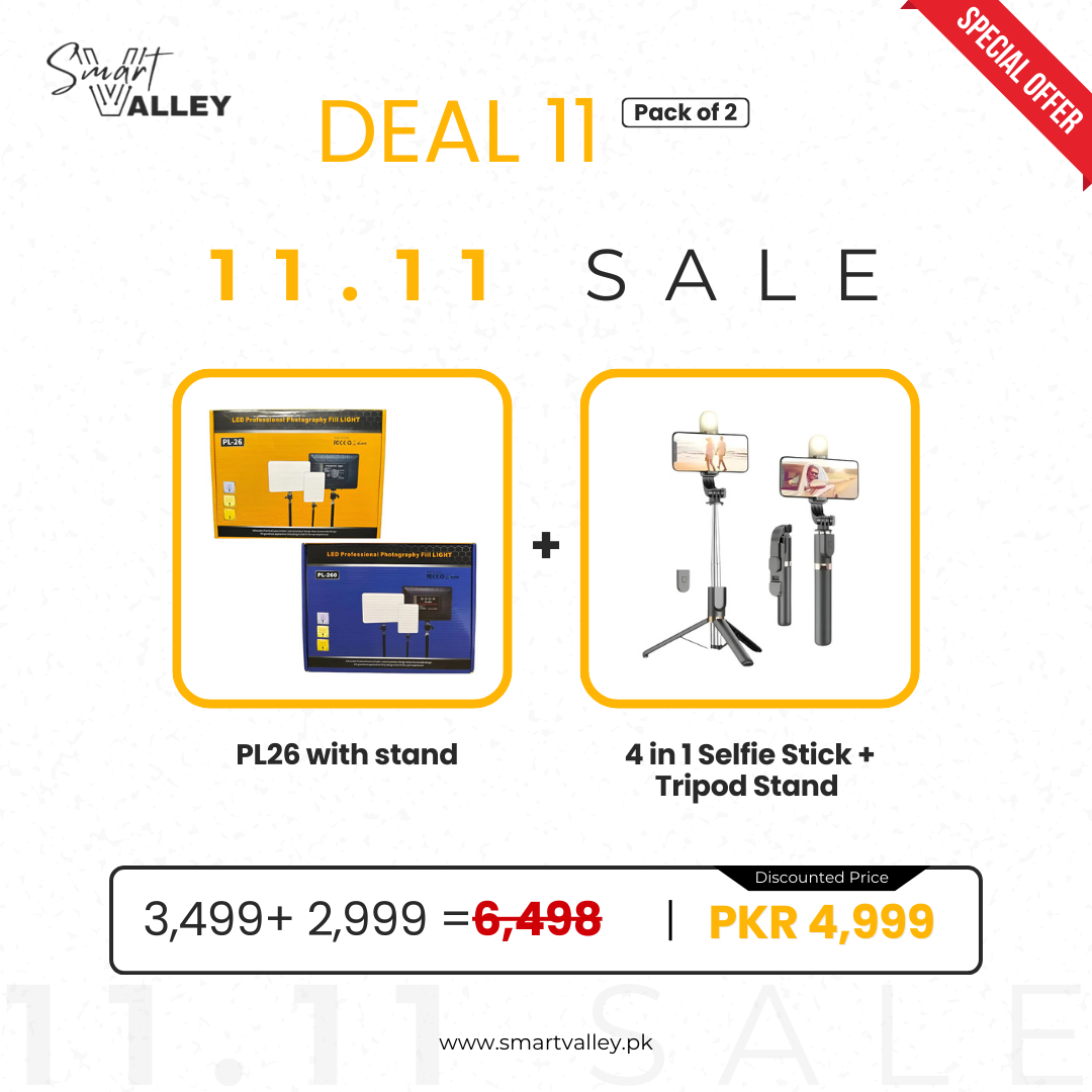 Deal 11(PL 26 With stand +4 in 1 Selfie Stick)