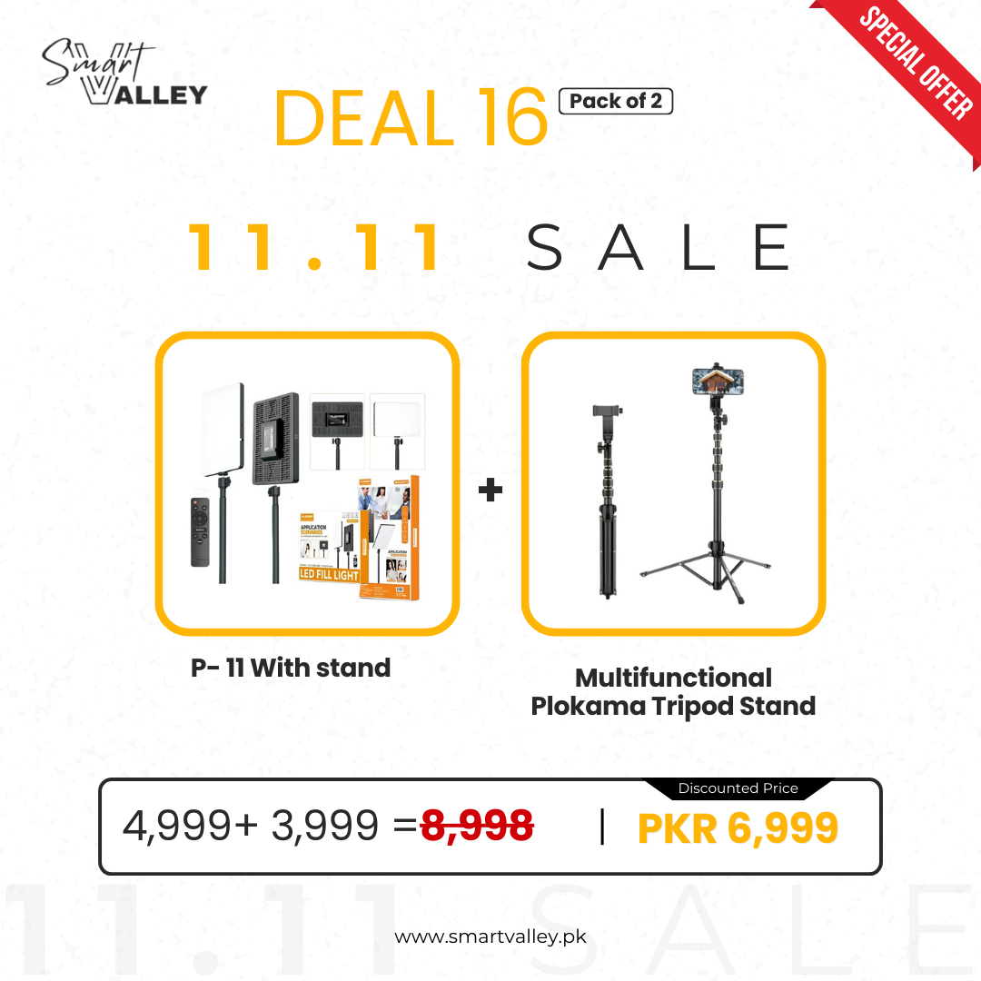 Deal 16 (P-11 With stand+Multifunctional Plokama Tripod Stand)