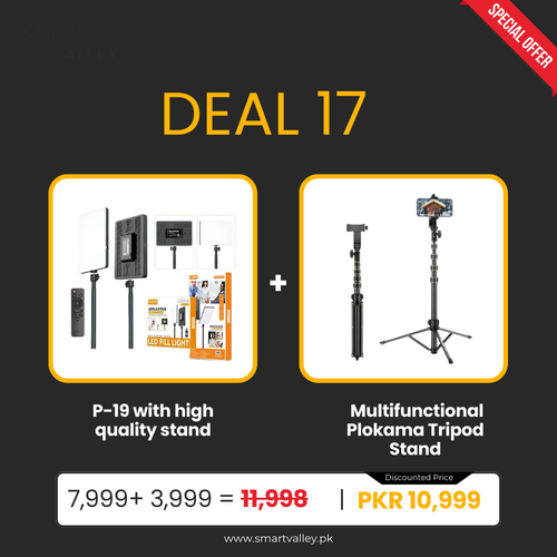 Deal 17 (P-19 with high quality stand+Multifunctional Plokama Tripod Stand)