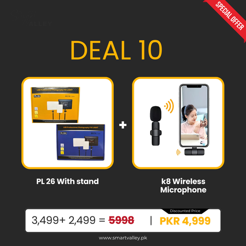 Deal 10 (PL 26 With stand +k8 Wireless Microphone)