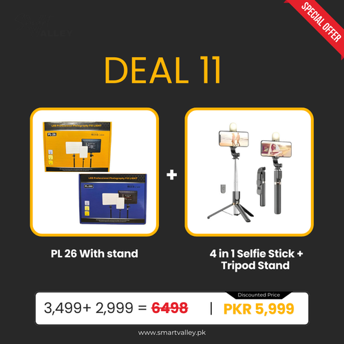 Deal 11(PL 26 With stand +4 in 1 Selfie Stick)