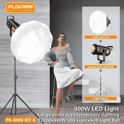 Plokama Professional 300W LED Softbox Lighting Kit