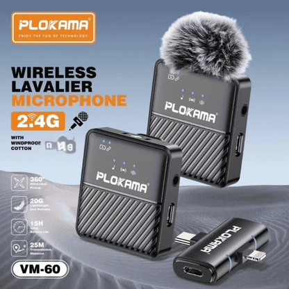 Plokama Wireless Lavalier Microphone