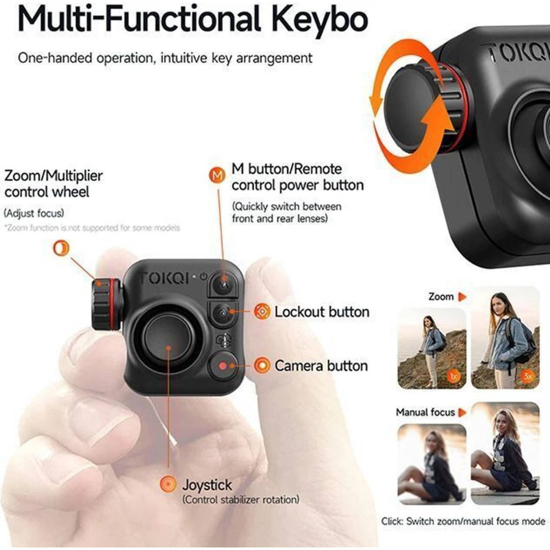 TOKQI M05 3-Axis AI Smartphone Gimbal Stabilizer