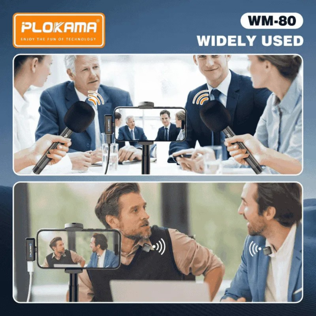 PLOKAMA WM-80 Wireless Lavalier Microphone