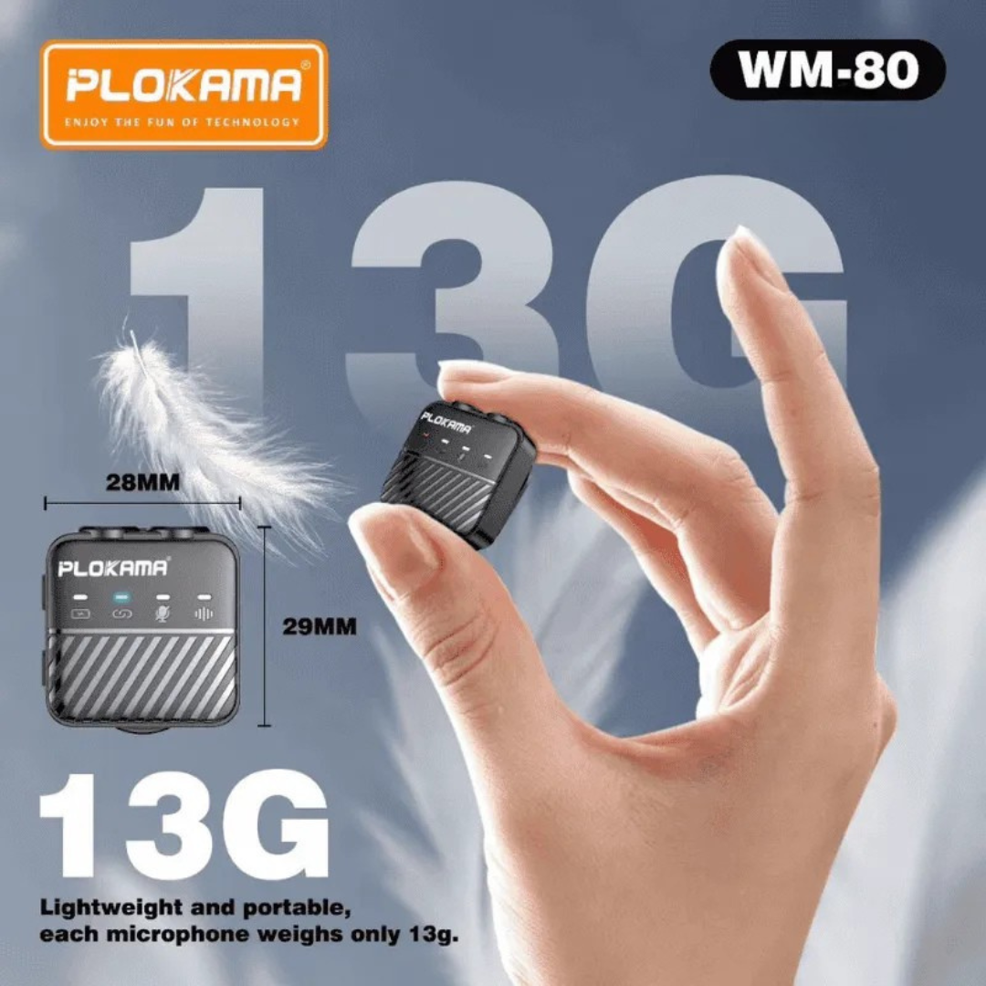 PLOKAMA WM-80 Wireless Lavalier Microphone