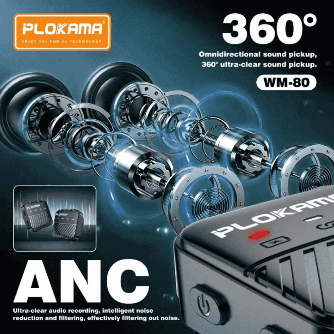 PLOKAMA WM-80 Wireless Lavalier Microphone