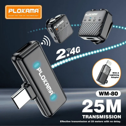 PLOKAMA WM-80 Wireless Lavalier Microphone