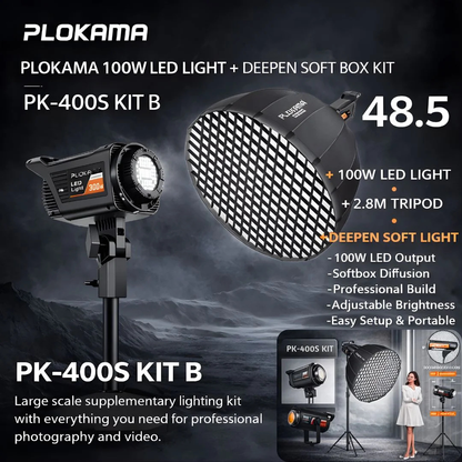 Plokama PK-400s Softbox Lighting Kit