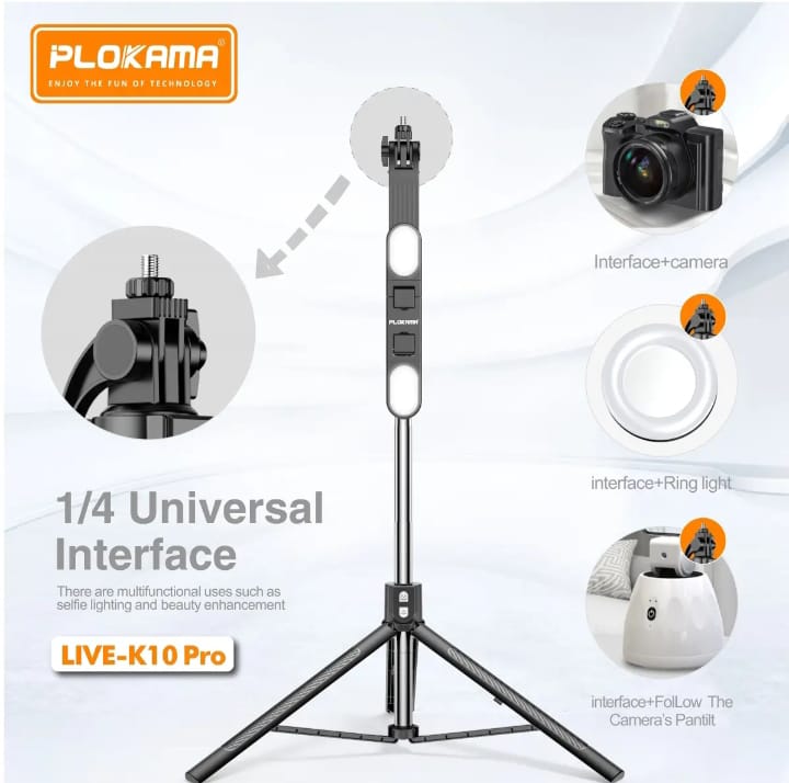 5 in 1 Selfie Stick + Tripod Stand with Bluetooth Remote