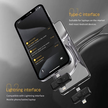 Collar Clip Button  Microphone