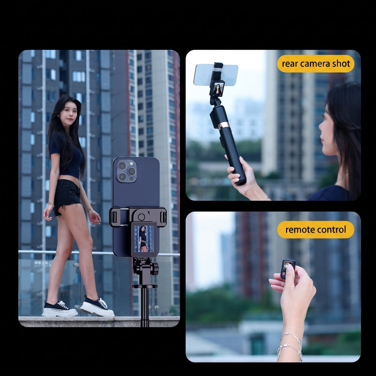 9in1 Selfie Stick with Mobile Phone Screen Projection