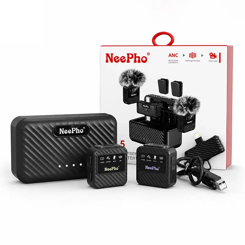 NeePho NP-65 Wireless Dual Lavalier Microphone