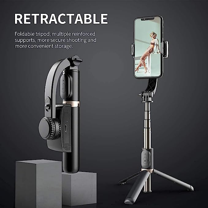 Q08 Gimbal Stabilizer for Smartphone with Extendable Bluetooth Selfie Stick