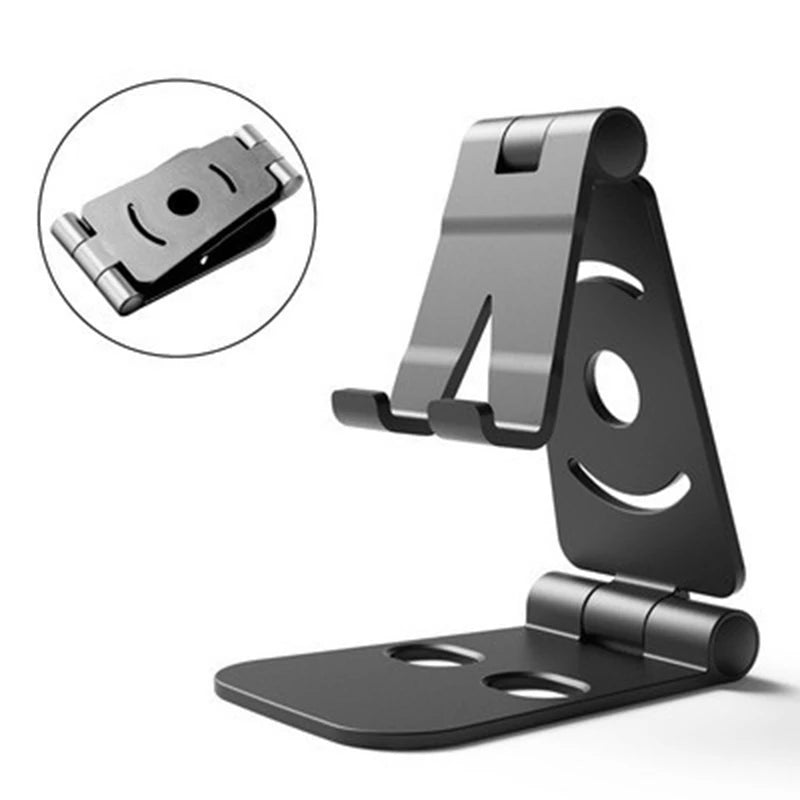 Universal Adjustable Mobile Phone / Tablet Folding Holder Stand Anti Skid Multi Angle Desk Small Foldable Portable Stand