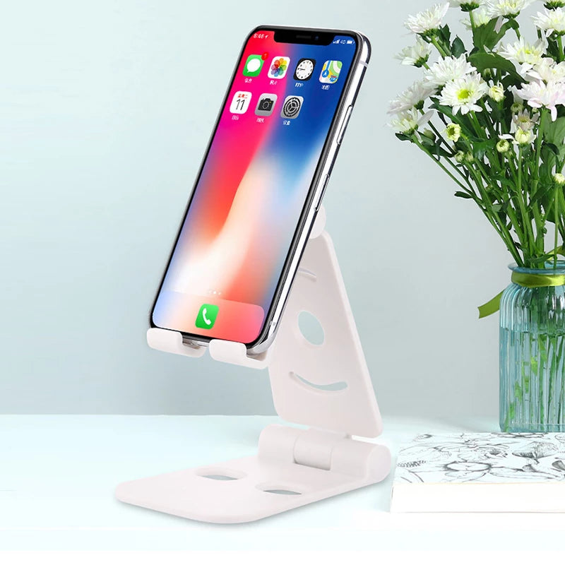 Universal Adjustable Mobile Phone / Tablet Folding Holder Stand Anti Skid Multi Angle Desk Small Foldable Portable Stand