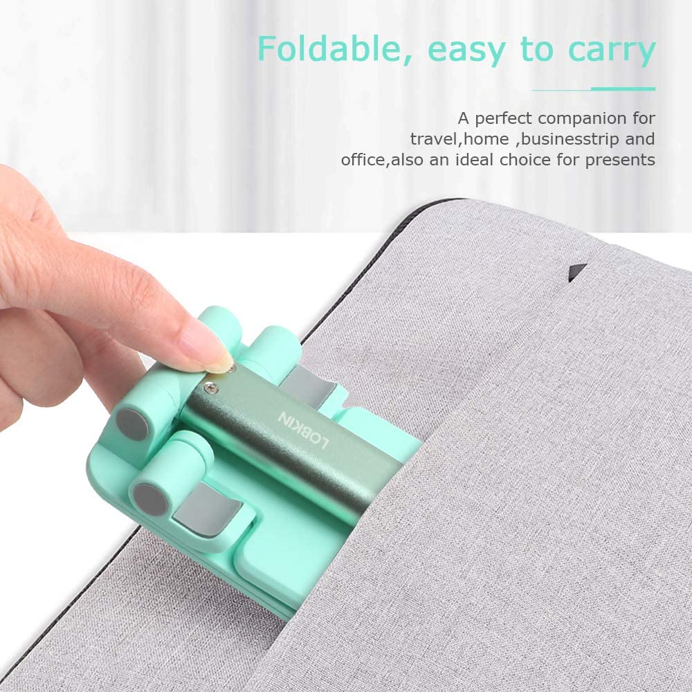 Sturdy Foldable and Adjustable Mobile Phone Stand with Charging Dock