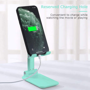Sturdy Foldable and Adjustable Mobile Phone Stand with Charging Dock